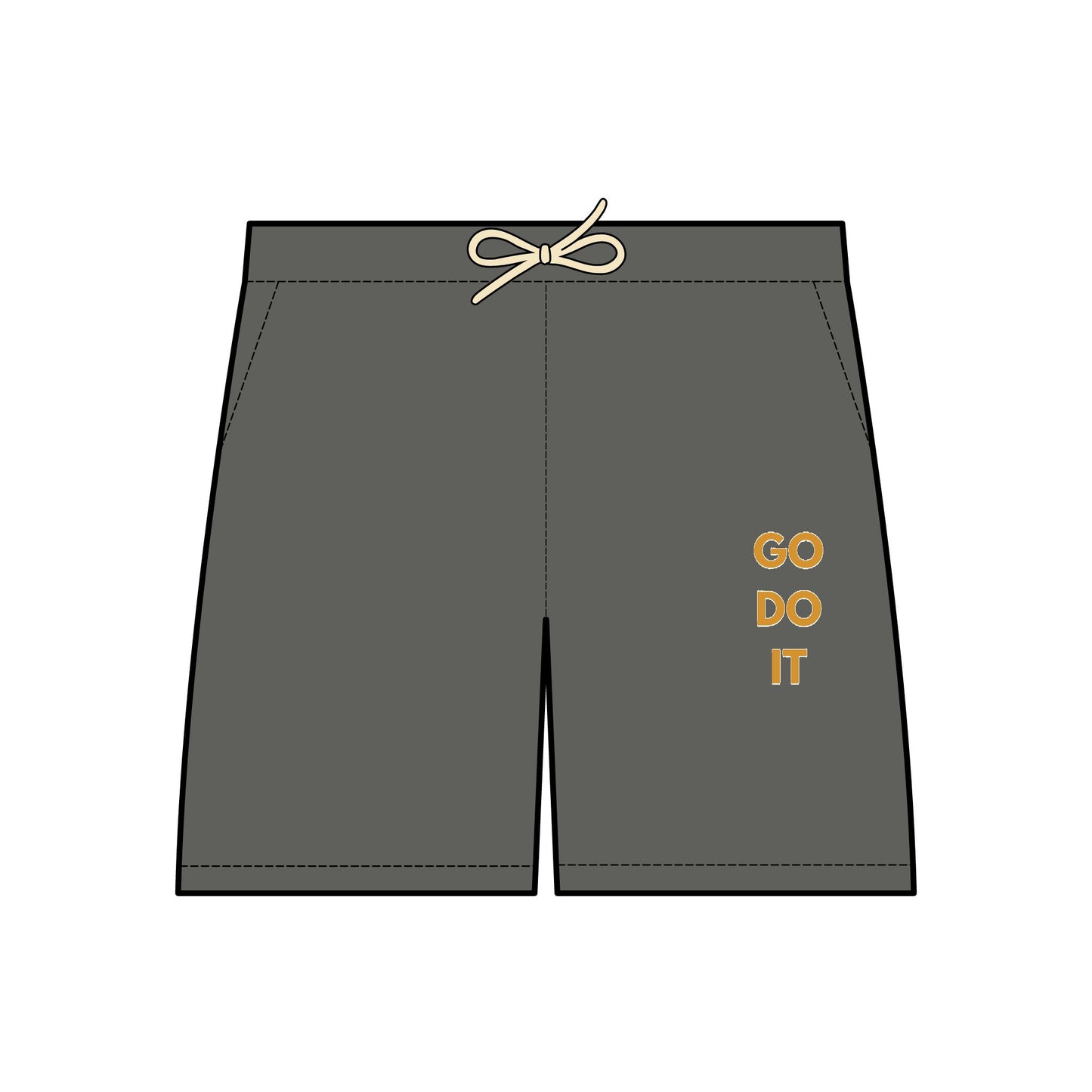 Motivational Fleece Sweat Shorts - 'GO DO IT'