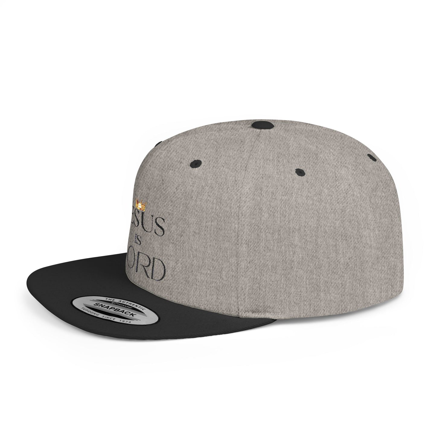 Jesus is Lord Flat Bill Snapback Hat, Faith-Based Cap