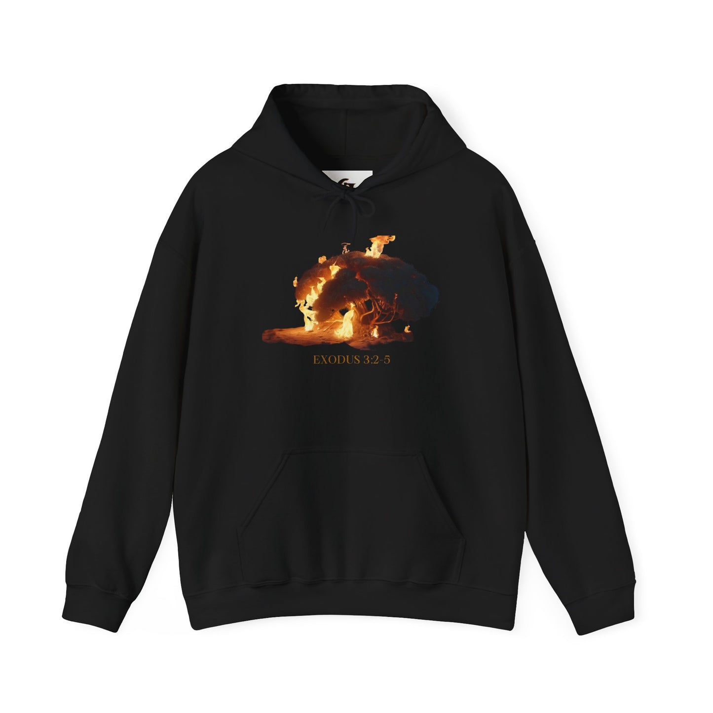 Exodus 32:5 Burning Bush Hooded Sweatshirt - Unisex Heavy Blend