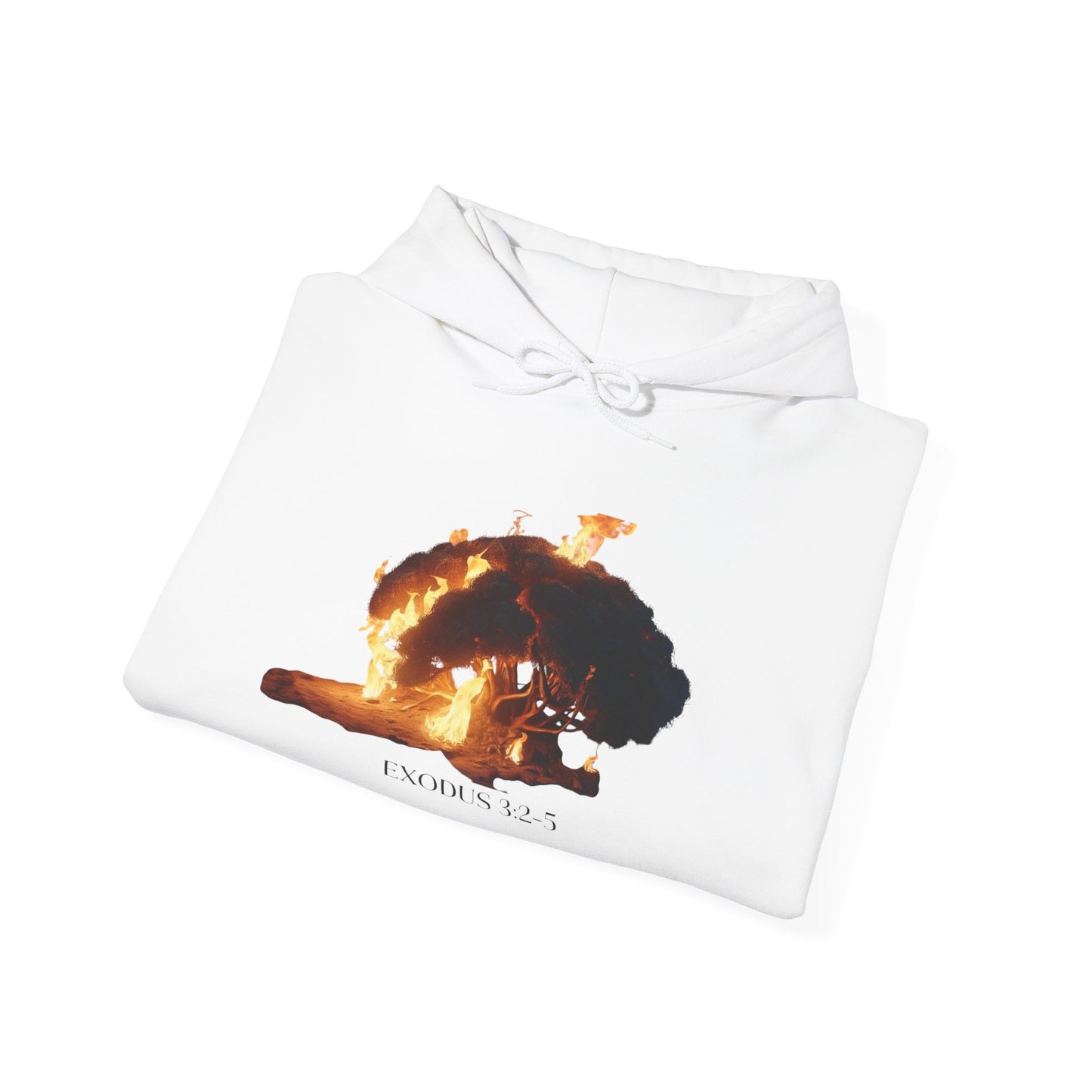 Exodus 32:5 Burning Bush Hooded Sweatshirt - Unisex Heavy Blend