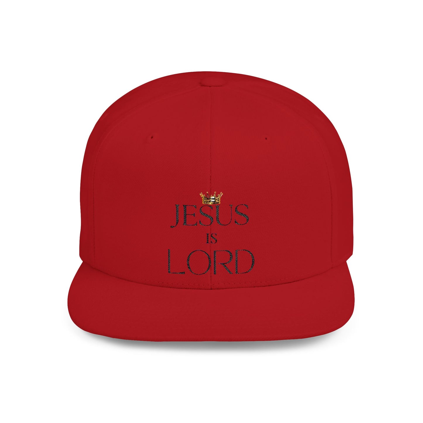 Jesus is Lord Flat Bill Snapback Hat, Faith-Based Cap