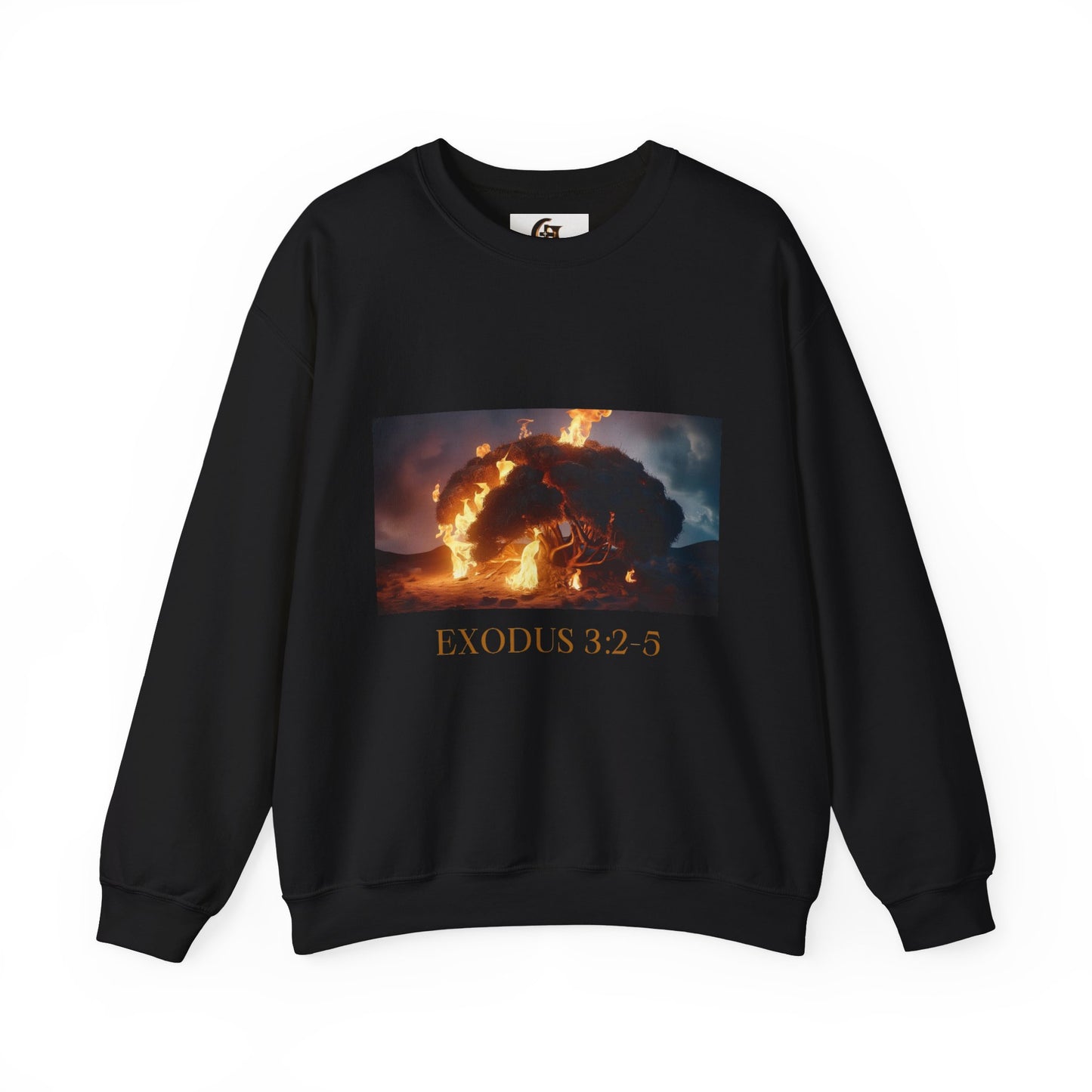 Women's Graphic Crewneck Sweatshirt - Exodus 3:2-5 Burning Bush