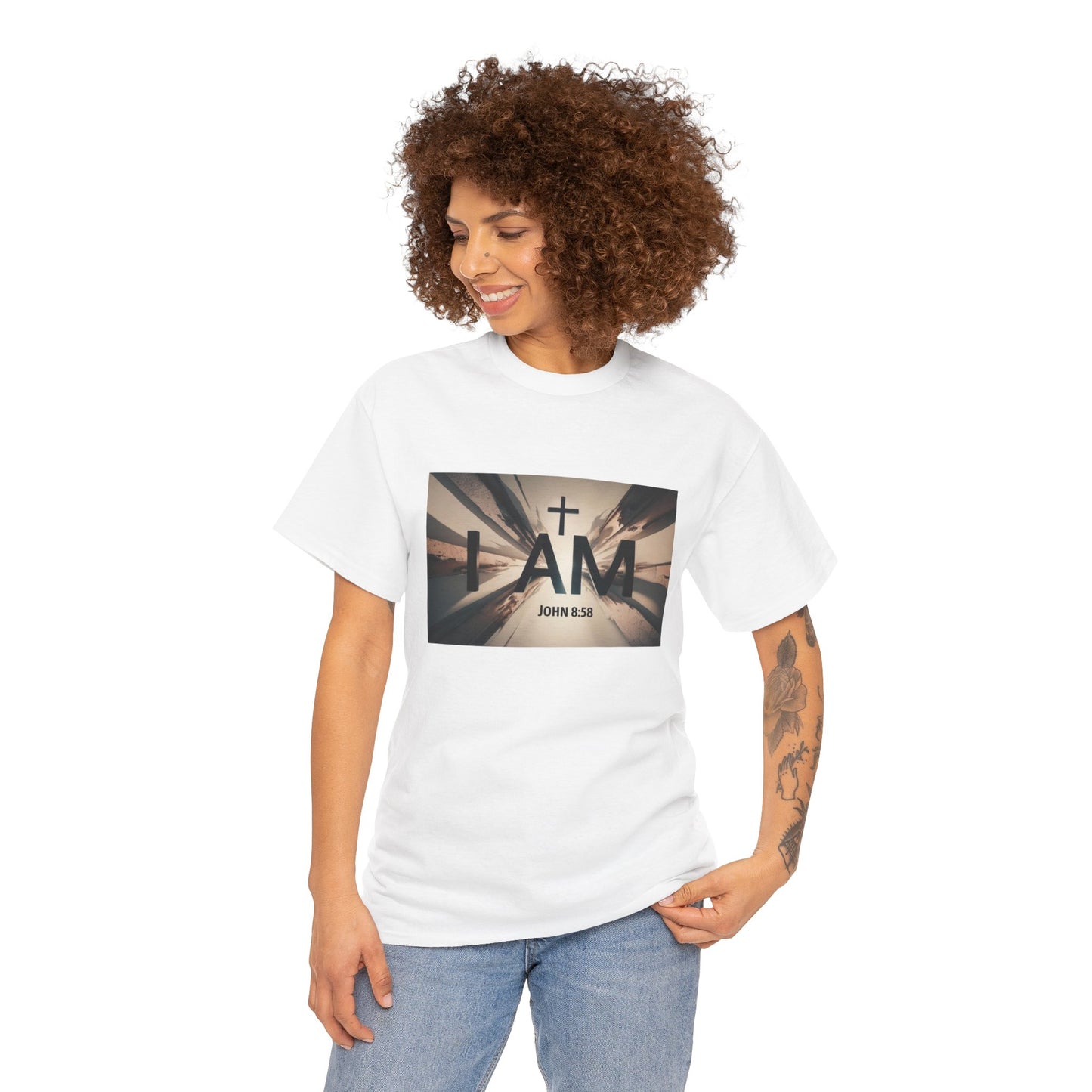 I Am-John 8:58 Unisex Heavy Cotton Tee