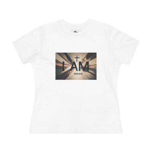 Inspirational Women Cotton Tee - I AM (John 8:58)
