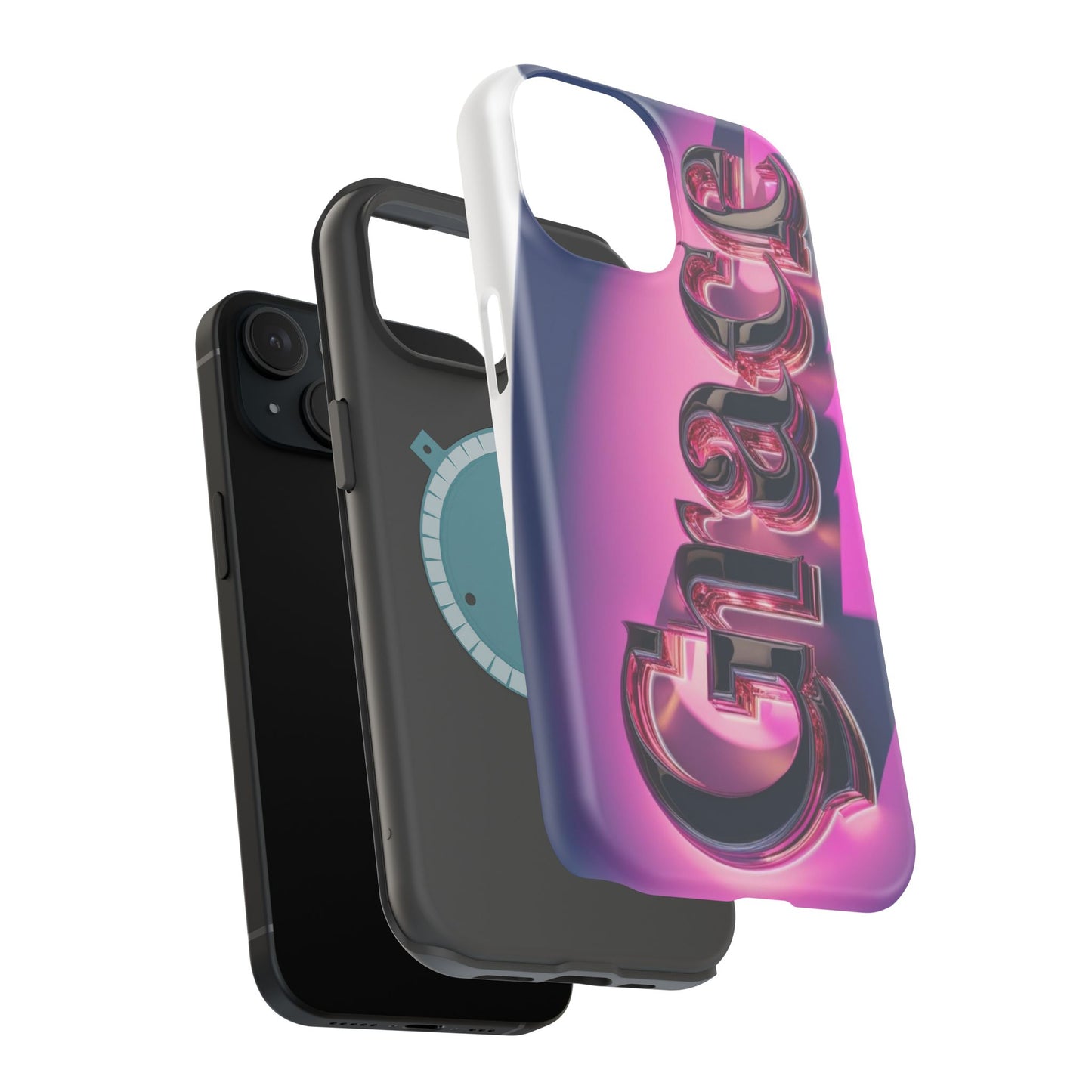 Magnetic iPhone Case - 'Grace' Design for Stylish Protection