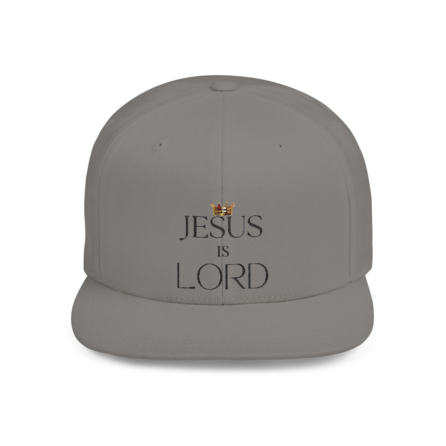 Jesus is Lord Flat Bill Snapback Hat, Faith-Based Cap