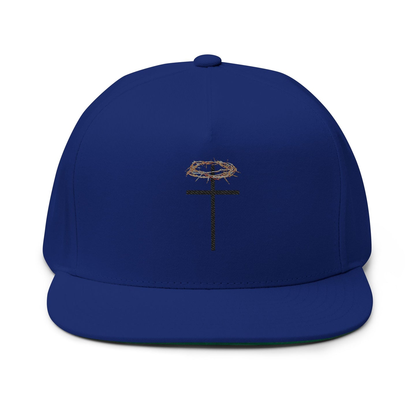 Faith-Inspired Flat Bill Cap with Embroidery