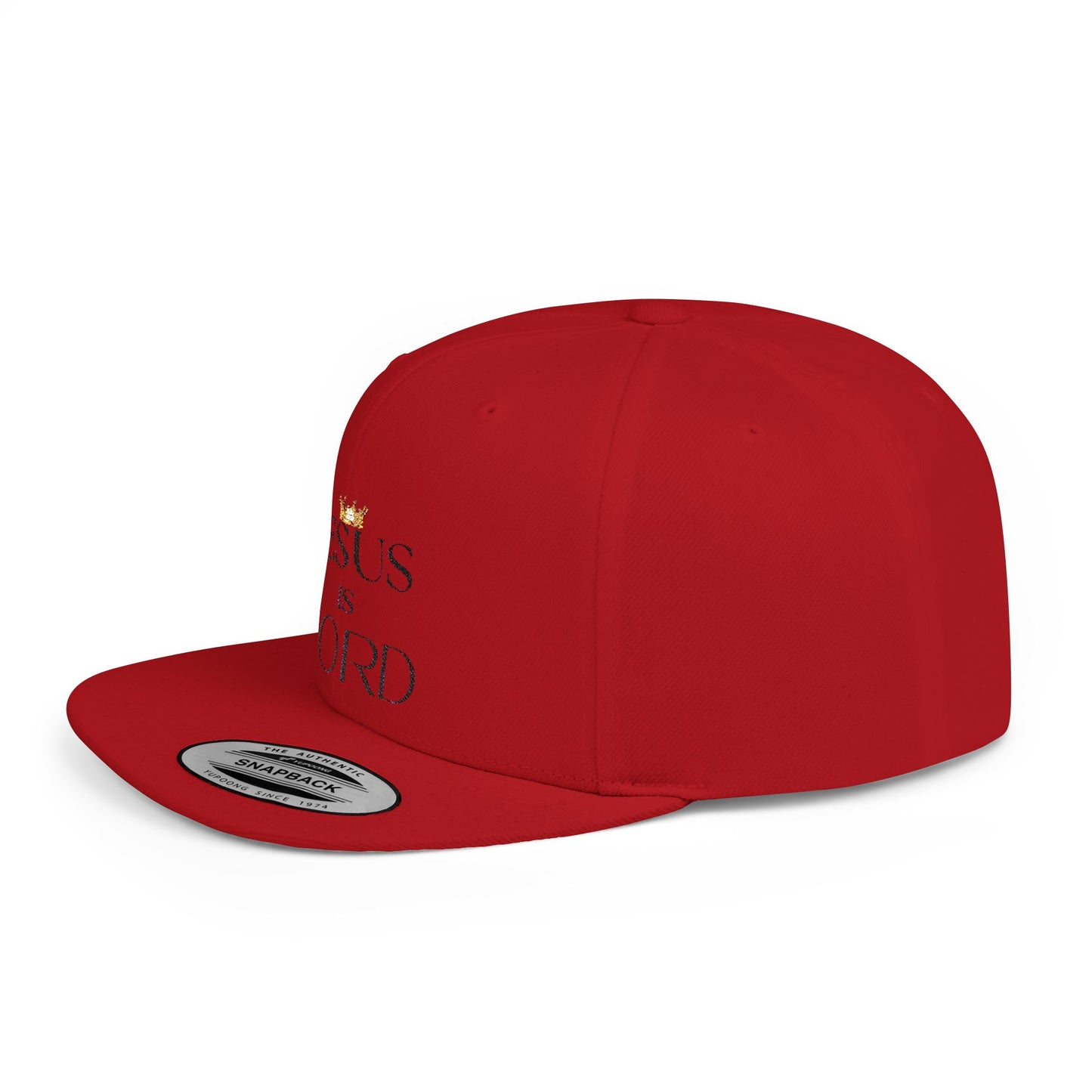 Jesus is Lord Flat Bill Snapback Hat, Faith-Based Cap