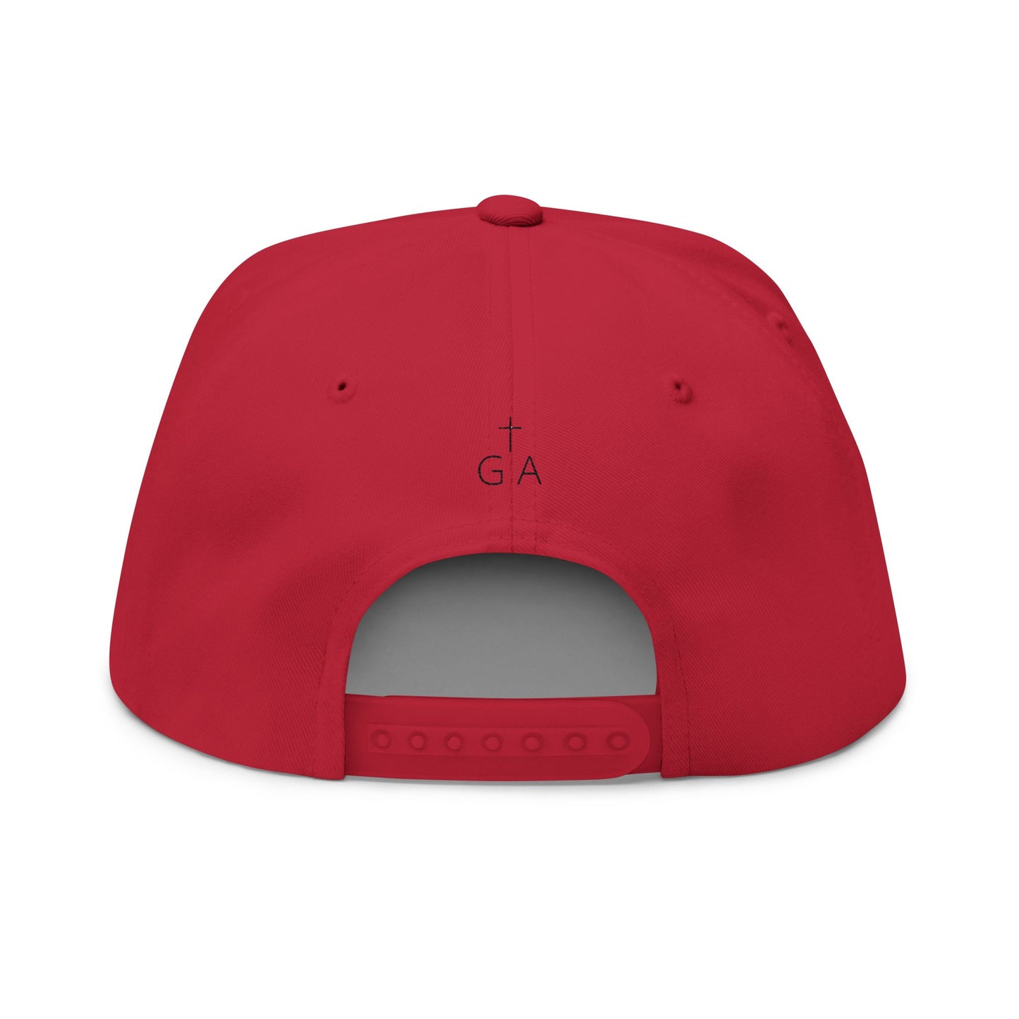 Faith-Inspired Flat Bill Cap with Embroidery