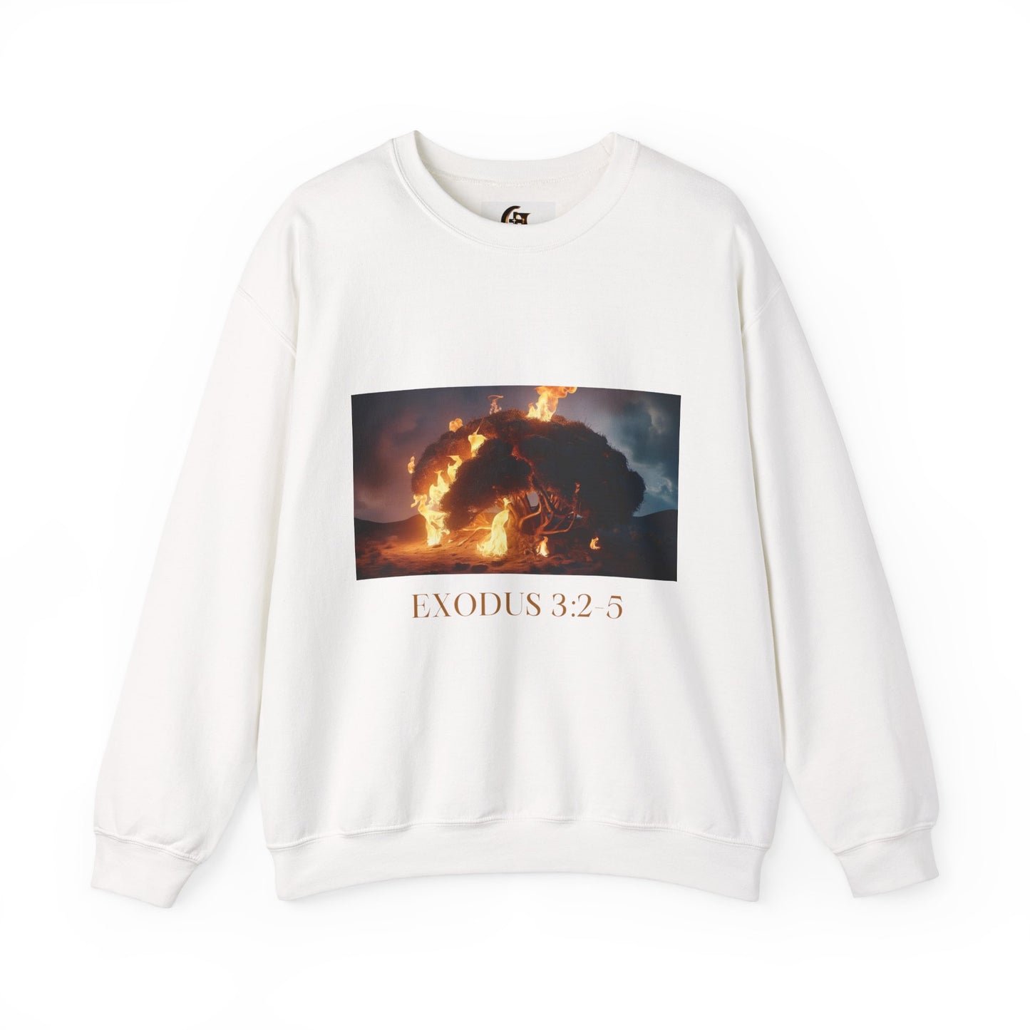 Women's Graphic Crewneck Sweatshirt - Exodus 3:2-5 Burning Bush