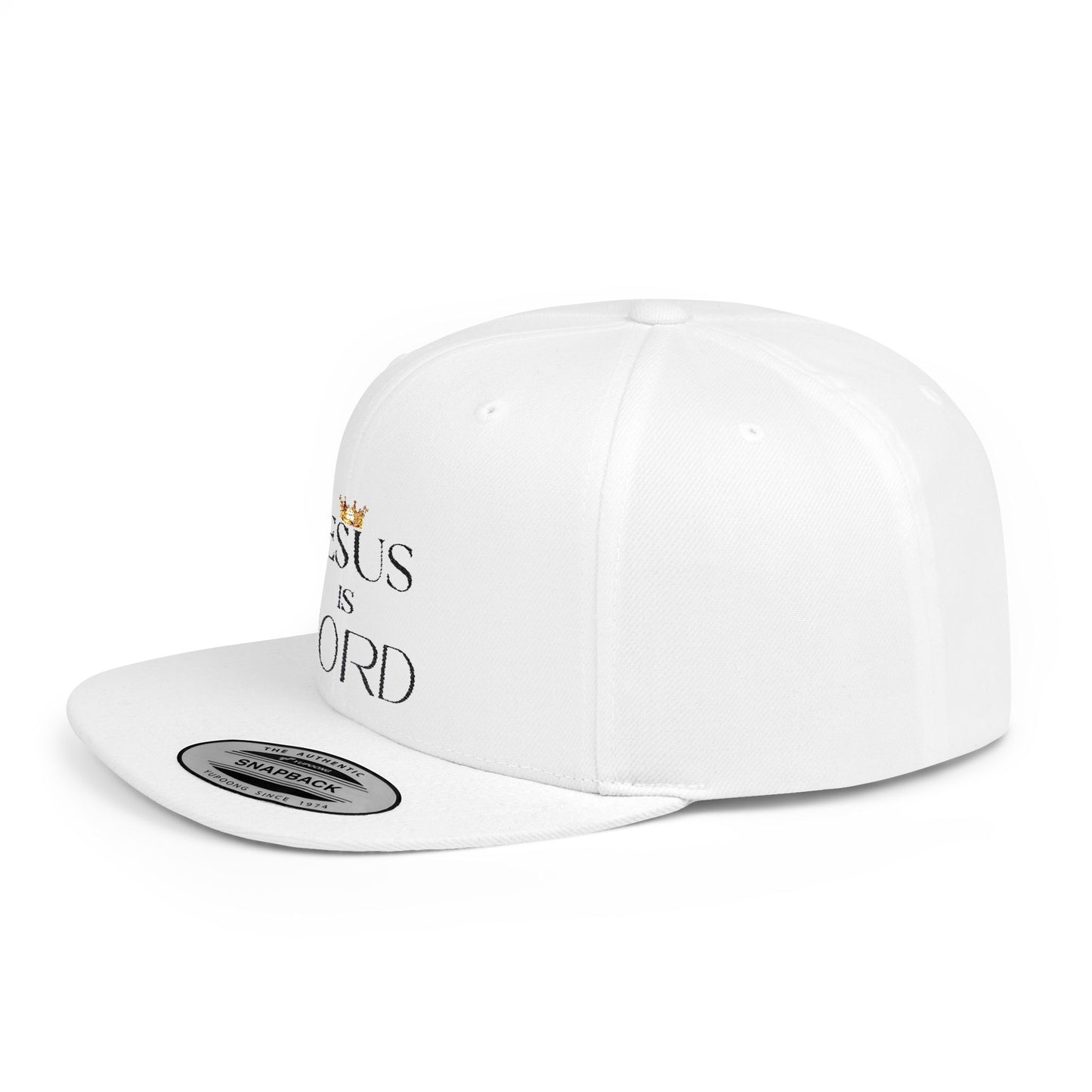 Jesus is Lord Flat Bill Snapback Hat, Faith-Based Cap