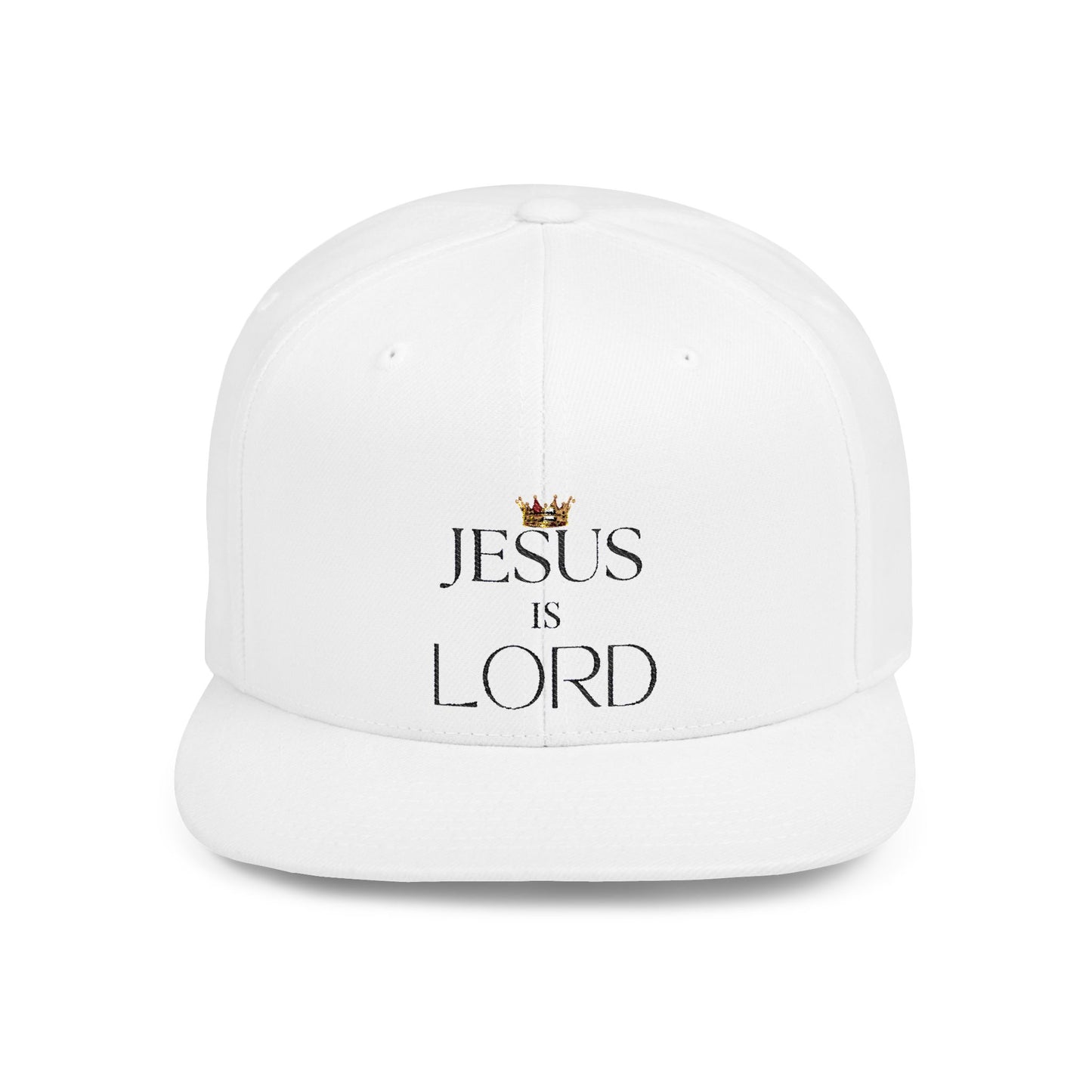 Jesus is Lord Flat Bill Snapback Hat, Faith-Based Cap