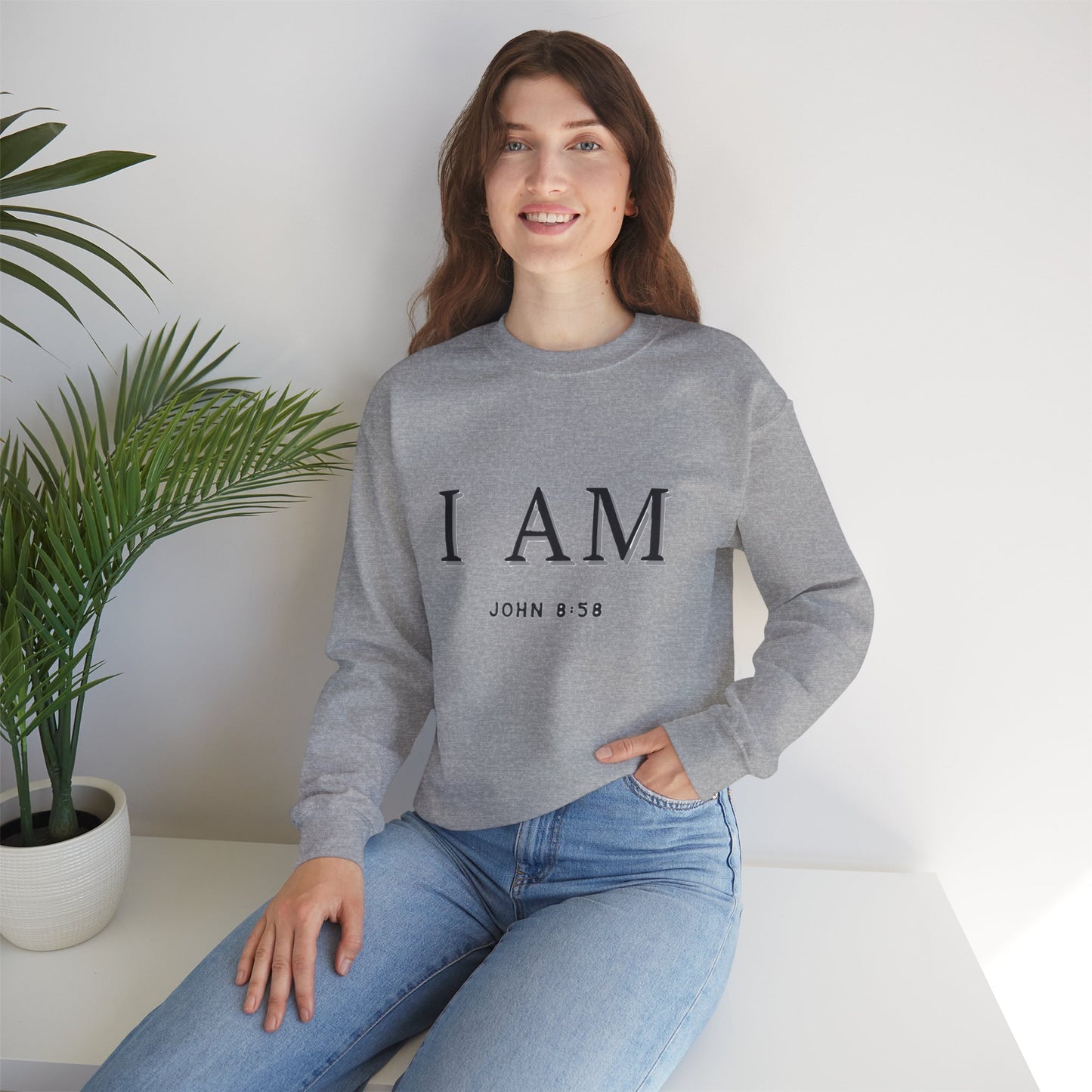 Women's Inspirational I AM Crewneck Sweatshirt -John 8:58
