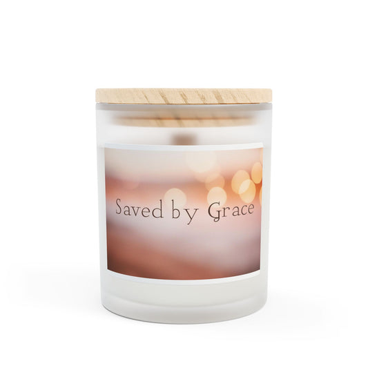 Frosted Glass Candle - Saved by Grace - 11oz Aromatherapy Lavender