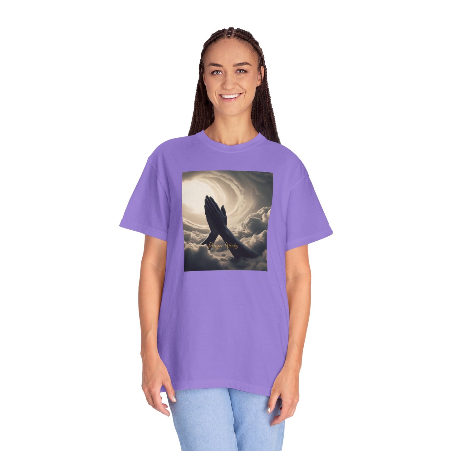 Praying Hands Unisex Garment-Dyed T-Shirt - Spiritual for Everyday Wear