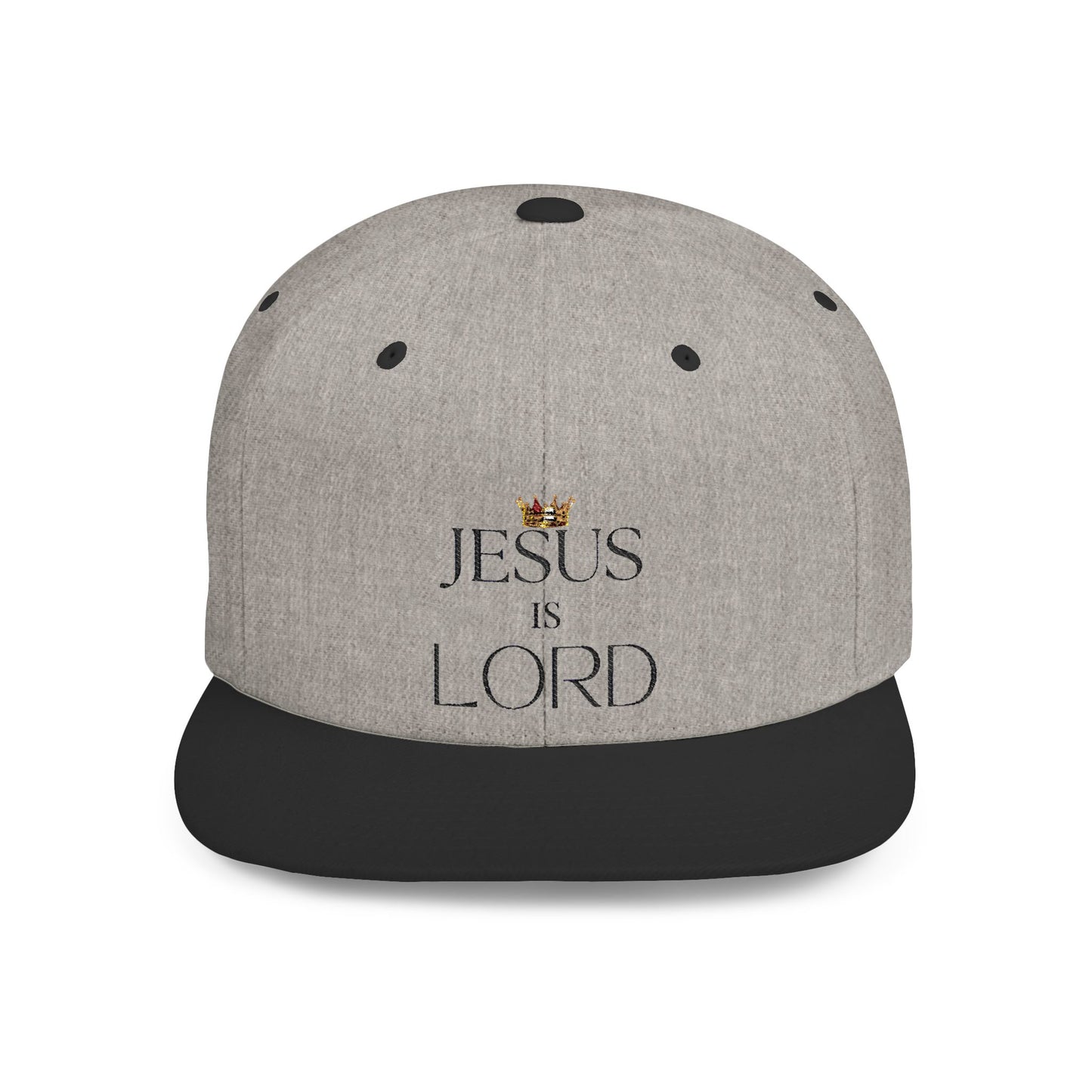 Jesus is Lord Flat Bill Snapback Hat, Faith-Based Cap