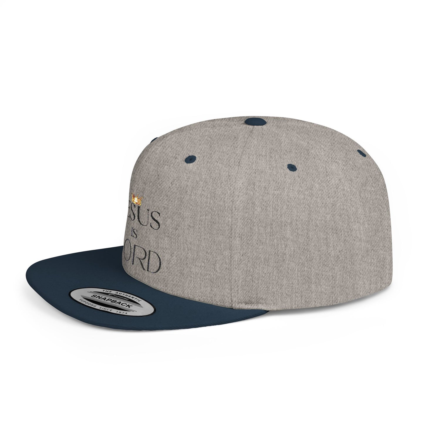 Jesus is Lord Flat Bill Snapback Hat, Faith-Based Cap