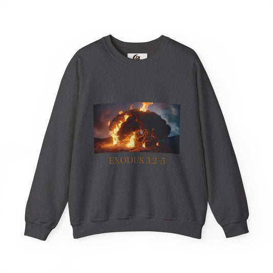 Women's Graphic Crewneck Sweatshirt - Exodus 3:2-5 Burning Bush