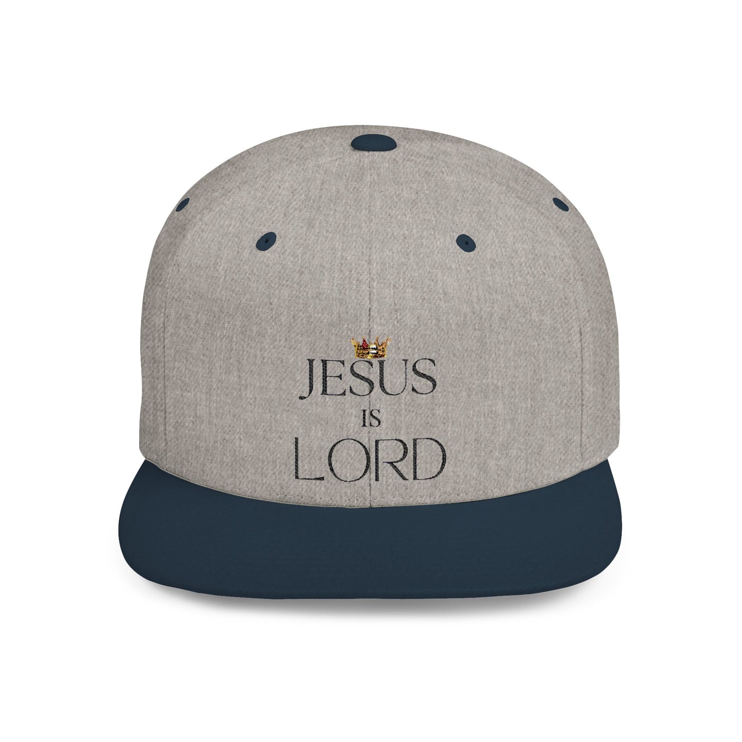 Jesus is Lord Flat Bill Snapback Hat, Faith-Based Cap