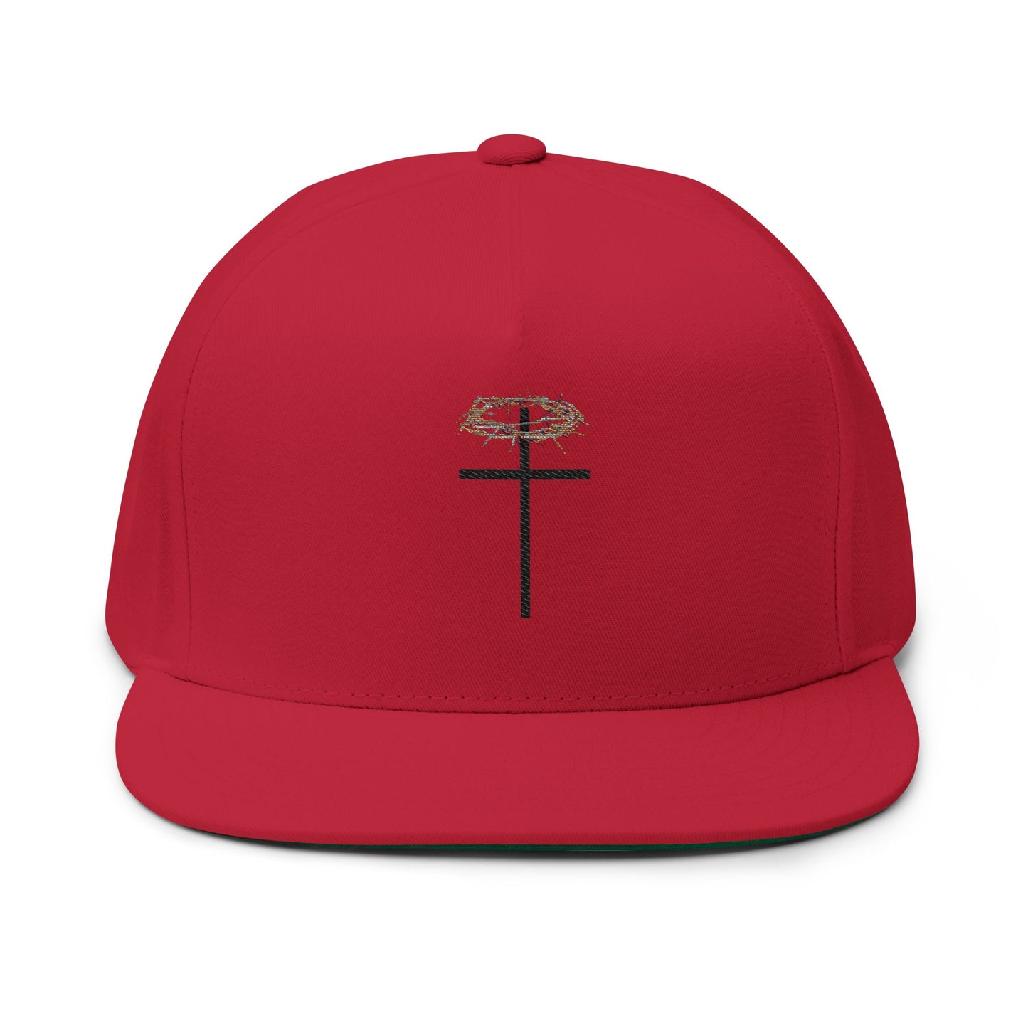 Faith-Inspired Flat Bill Cap with Embroidery
