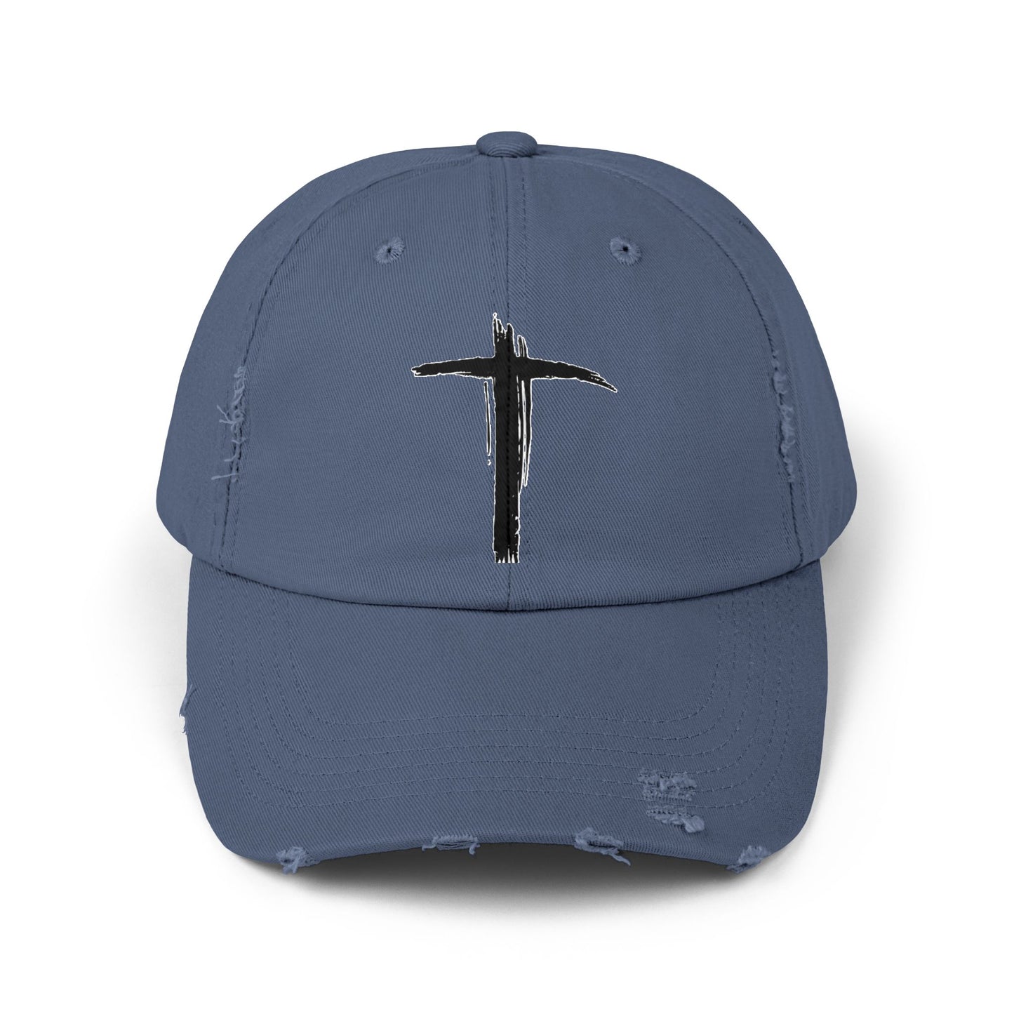 Unisex Vintage Cross Cap - Casual Faith-Inspired Hat