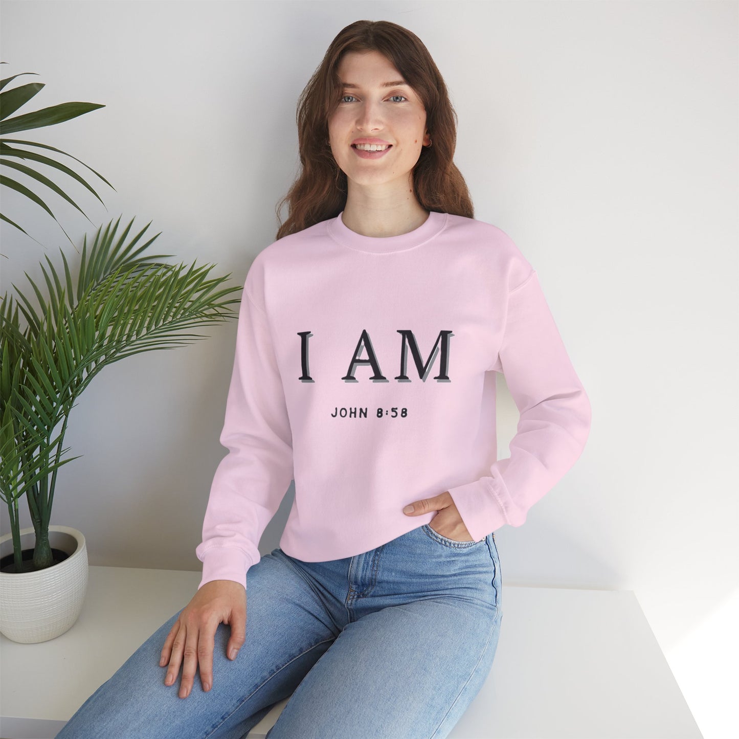 Women's Inspirational I AM Crewneck Sweatshirt -John 8:58