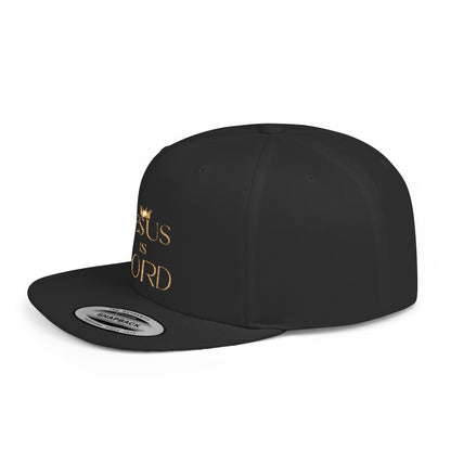 Religious Flat Bill Snapback Cap - 'Jesus Is Lord'