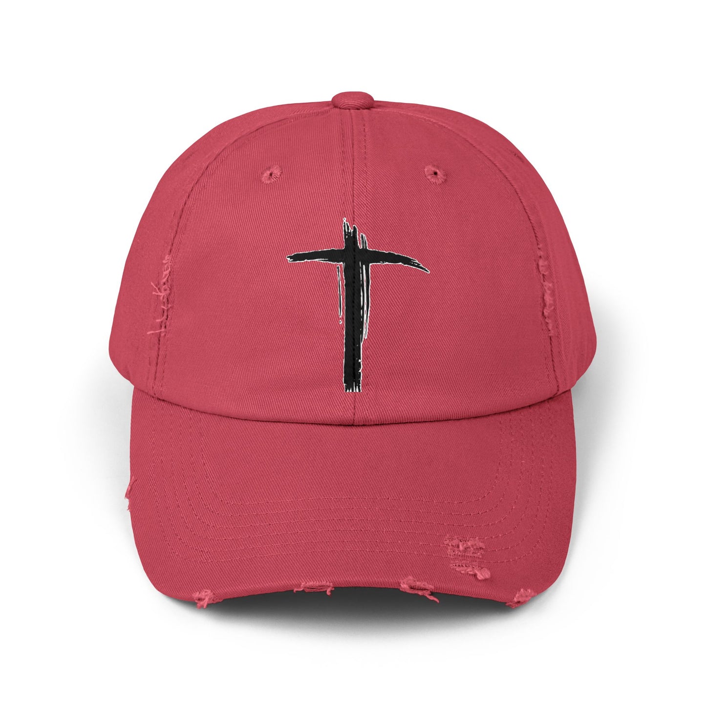 Unisex Vintage Cross Cap - Casual Faith-Inspired Hat