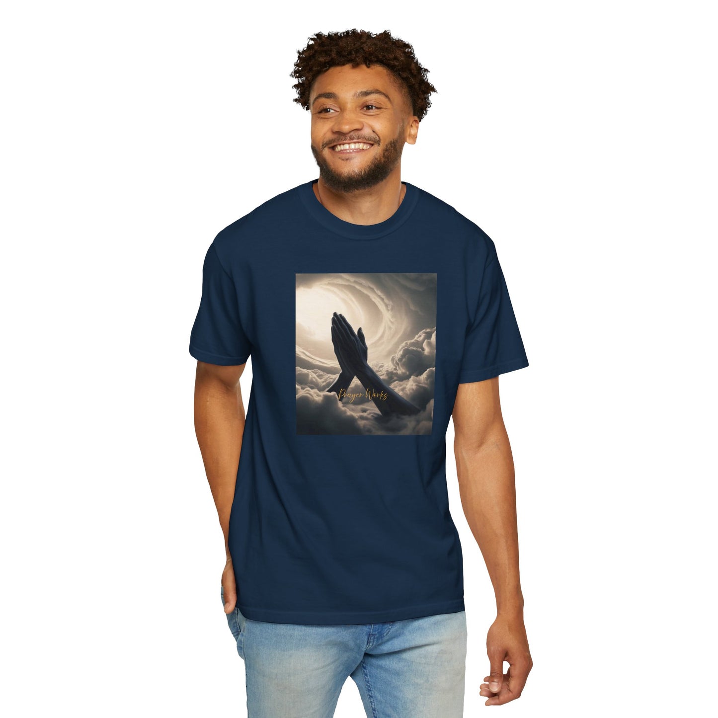 Praying Hands Unisex Garment-Dyed T-Shirt - Spiritual for Everyday Wear