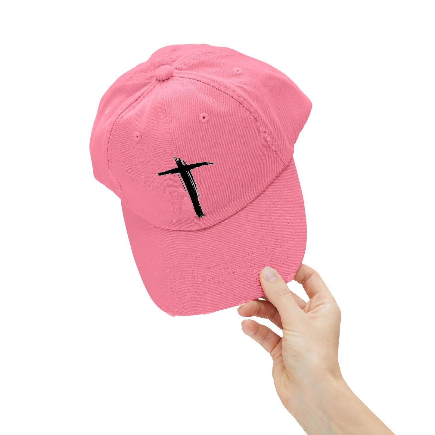 Unisex Vintage Cross Cap - Casual Faith-Inspired Hat