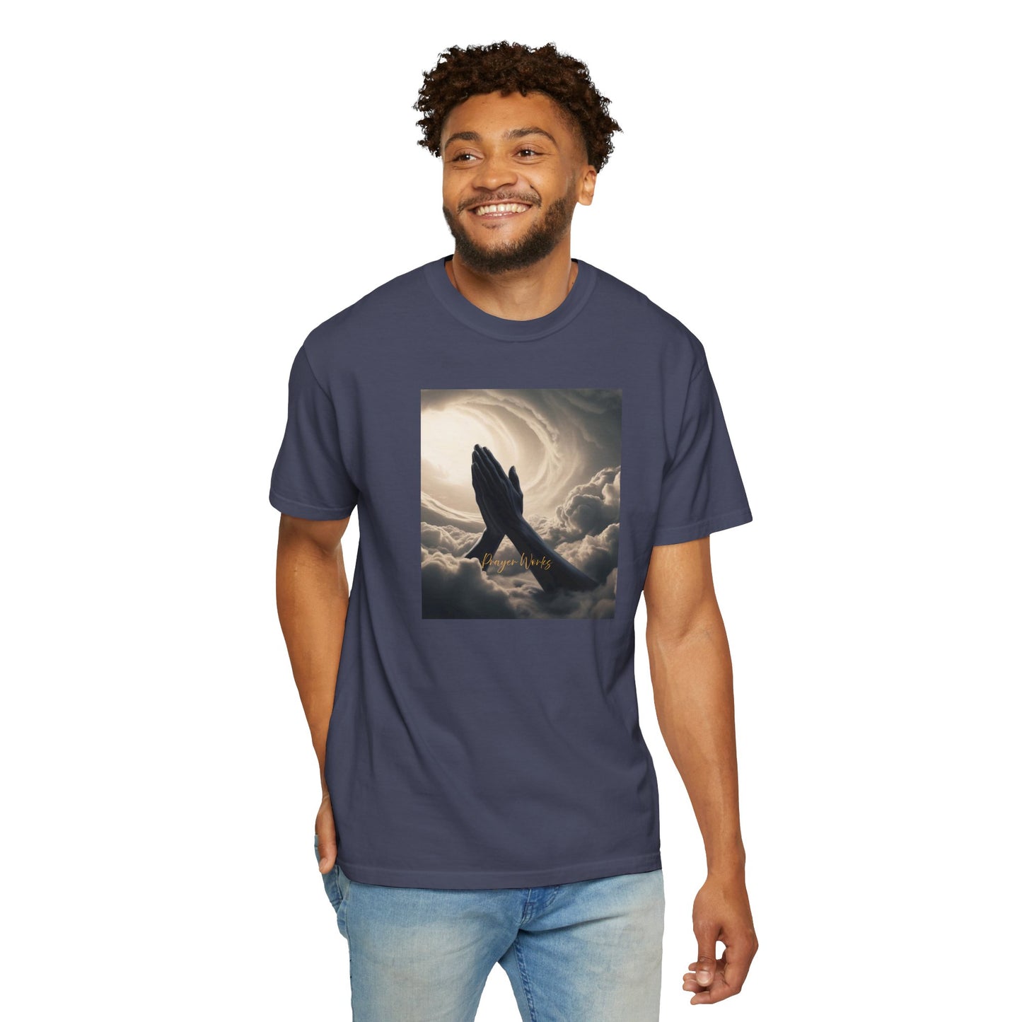 Praying Hands Unisex Garment-Dyed T-Shirt - Spiritual for Everyday Wear