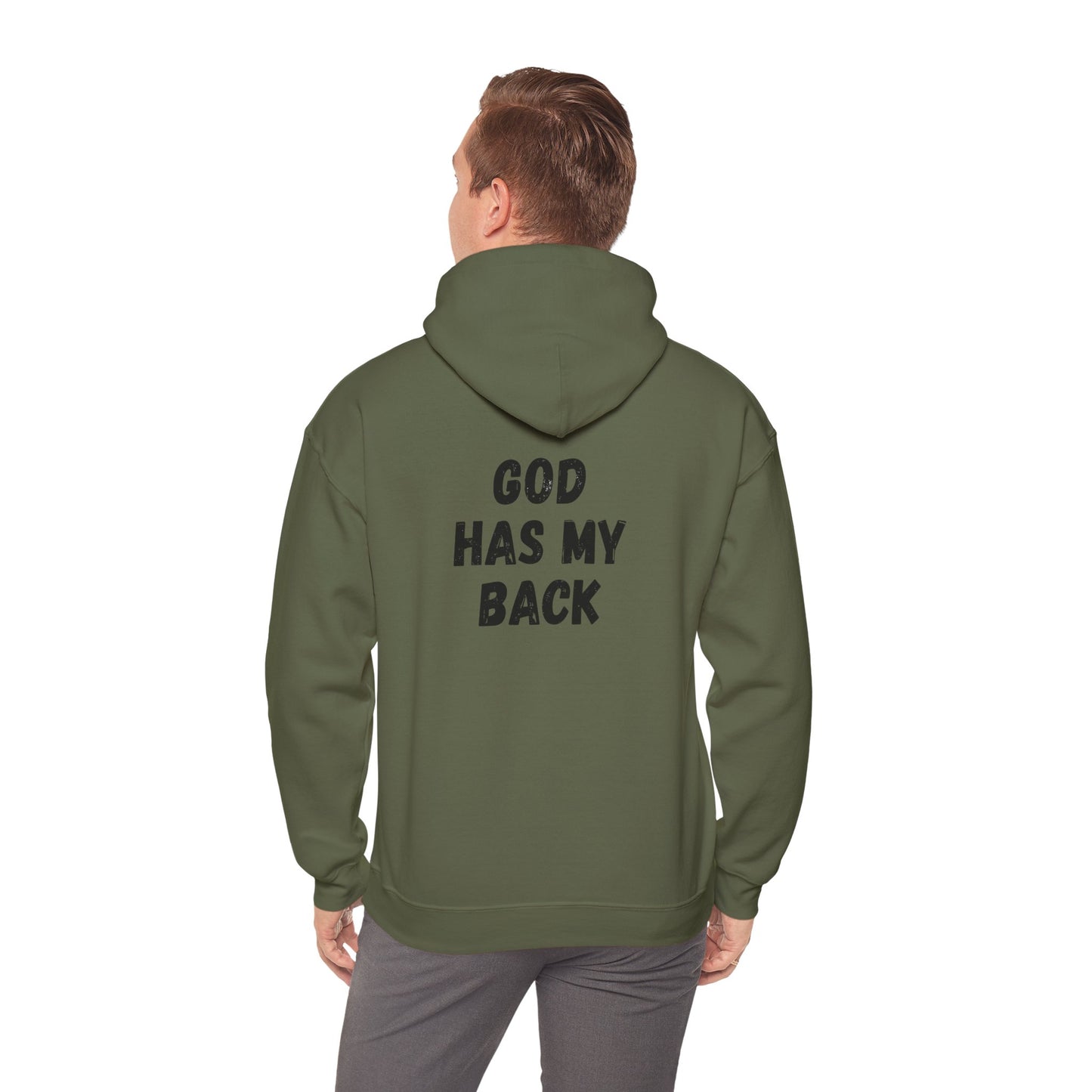 Unisex Heavy Hoodie - 'God Has My Back'
