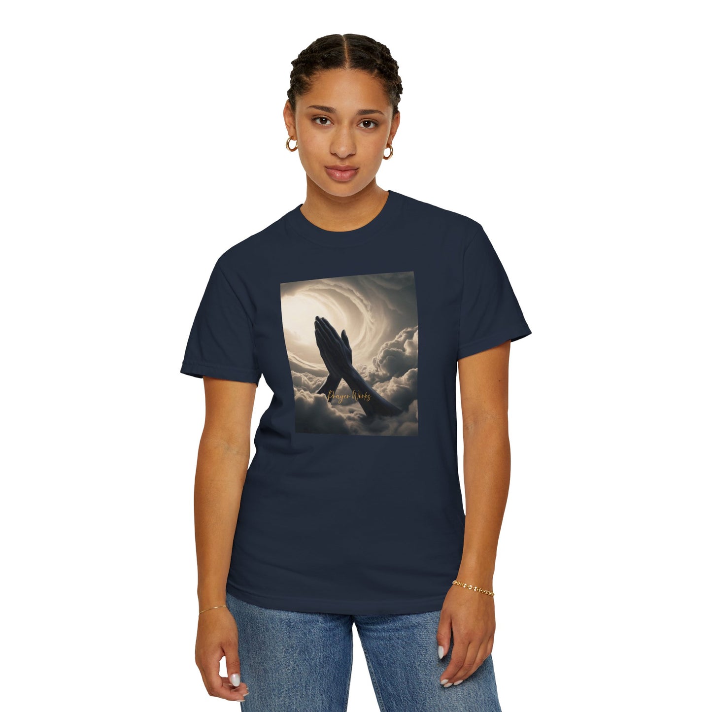 Praying Hands Unisex Garment-Dyed T-Shirt - Spiritual for Everyday Wear