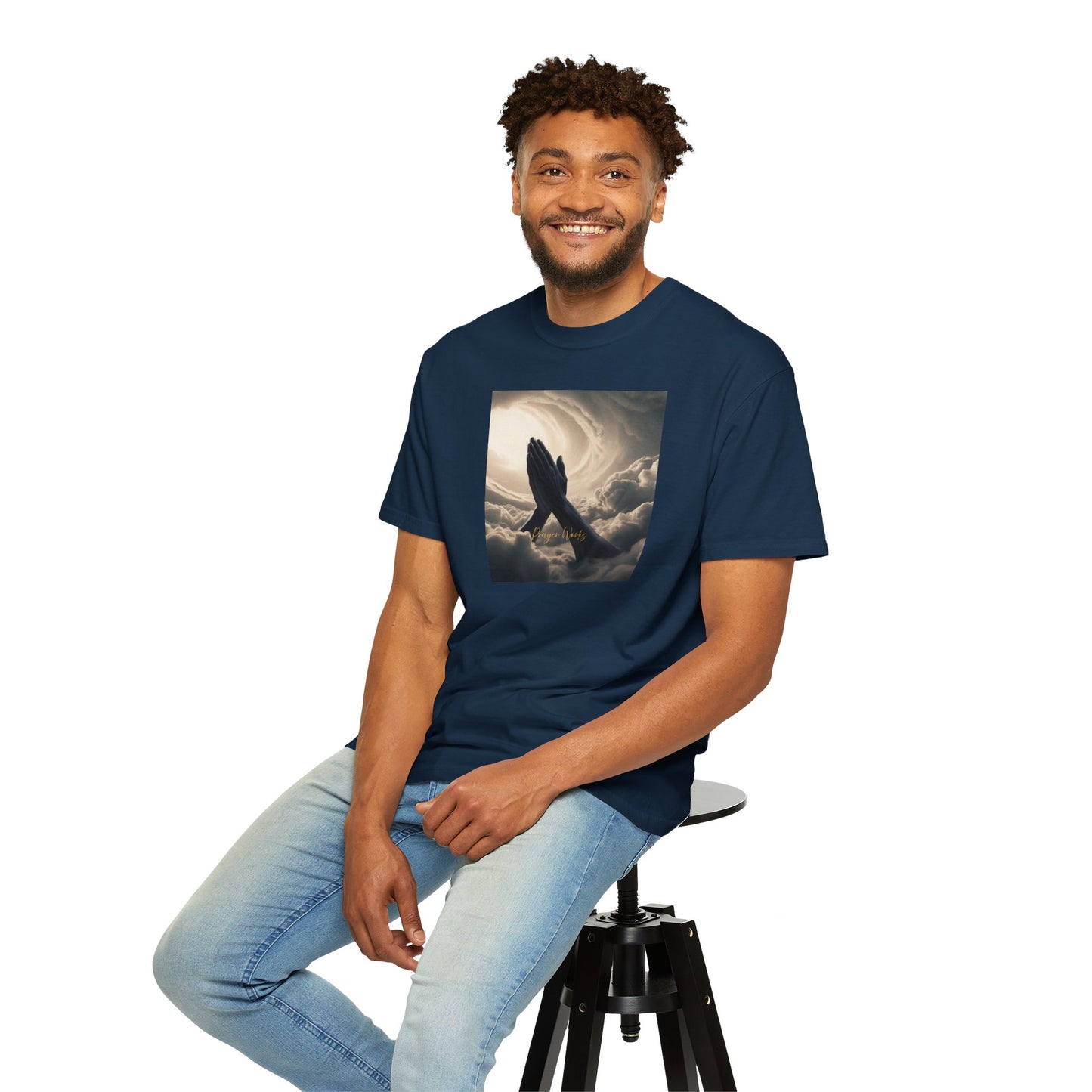 Praying Hands Unisex Garment-Dyed T-Shirt - Spiritual for Everyday Wear