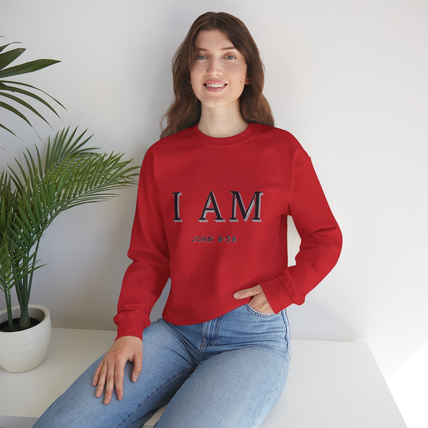 Women's Inspirational I AM Crewneck Sweatshirt -John 8:58