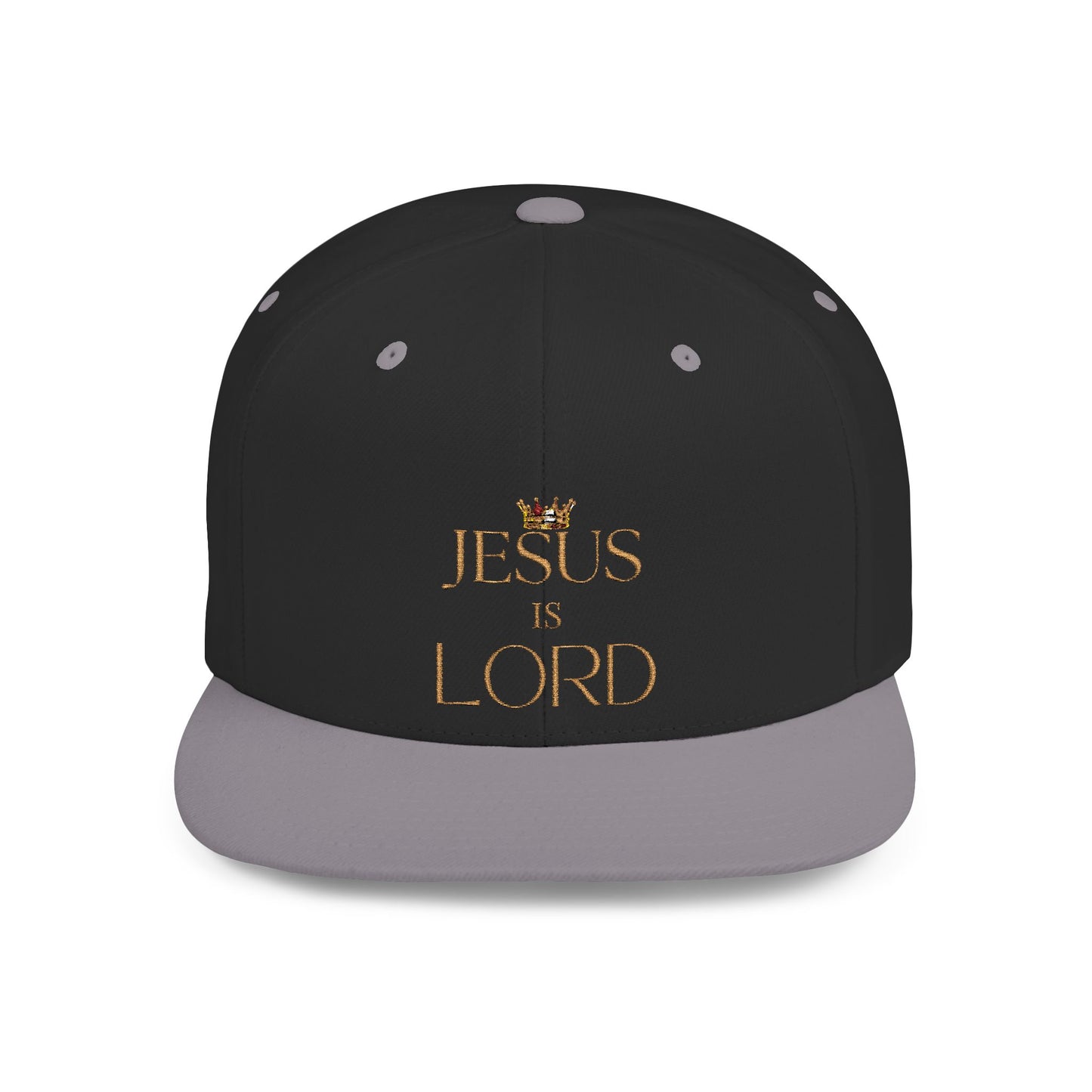 Religious Flat Bill Snapback Cap - 'Jesus Is Lord'