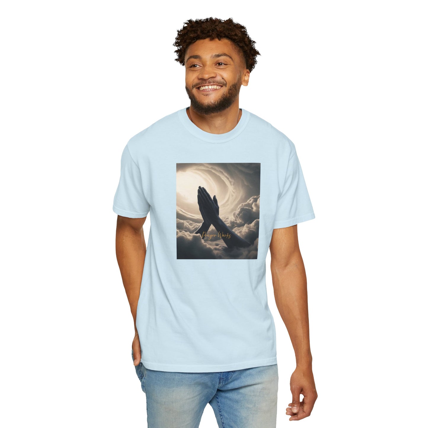 Praying Hands Unisex Garment-Dyed T-Shirt - Spiritual for Everyday Wear