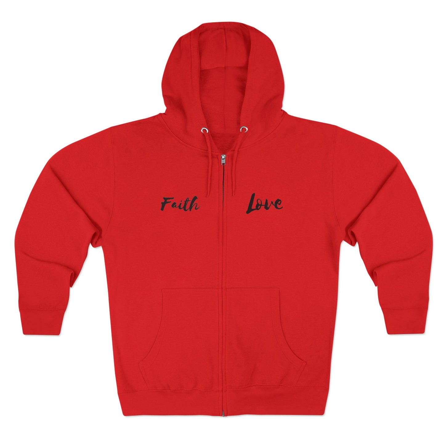 Inspirational Unisex Zip Hoodie - 'Faith Love'