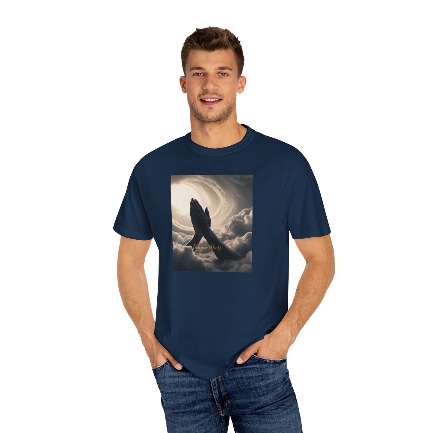 Praying Hands Unisex Garment-Dyed T-Shirt - Spiritual for Everyday Wear