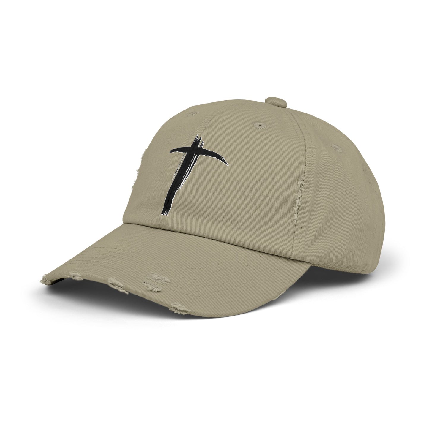 Unisex Vintage Cross Cap - Casual Faith-Inspired Hat