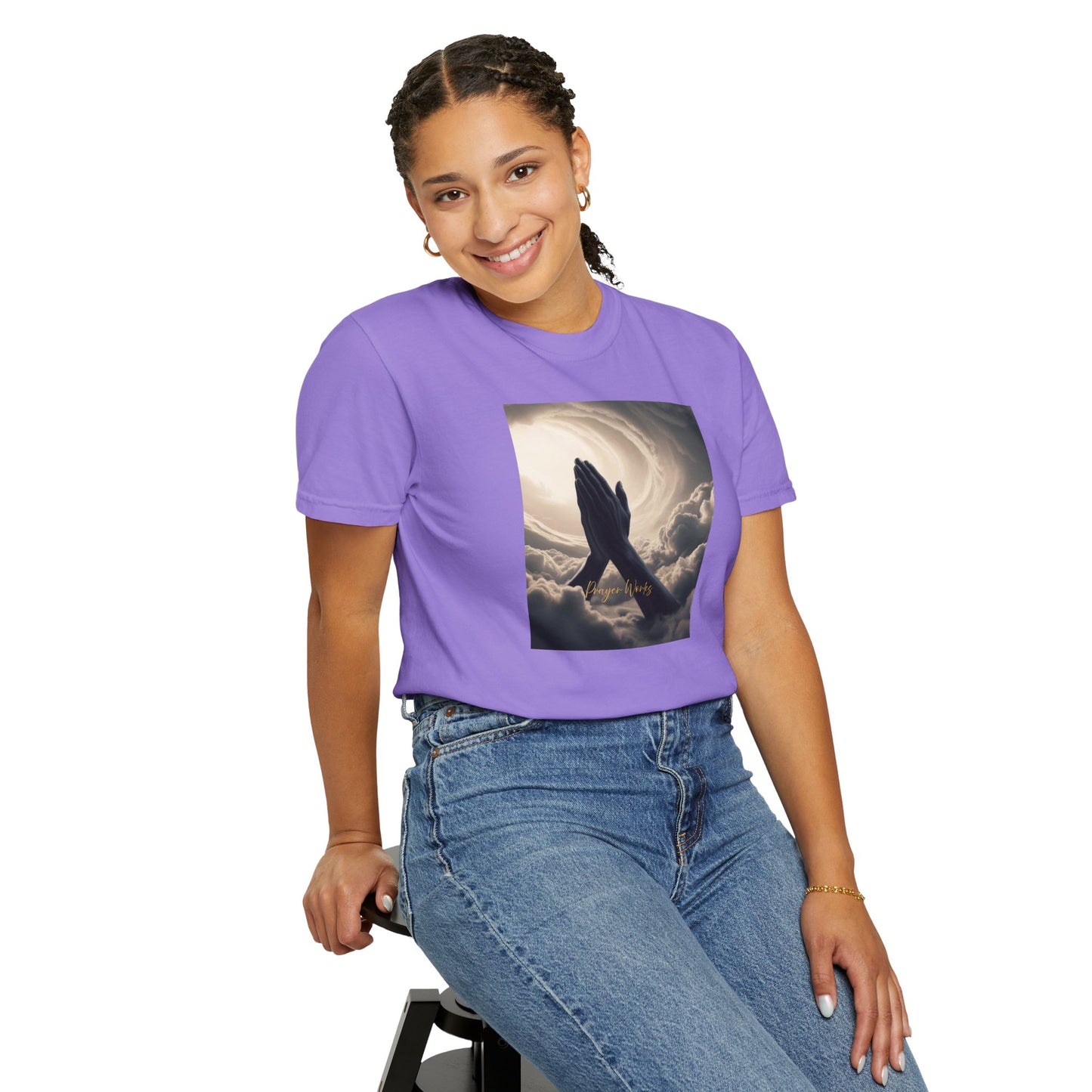 Praying Hands Unisex Garment-Dyed T-Shirt - Spiritual for Everyday Wear