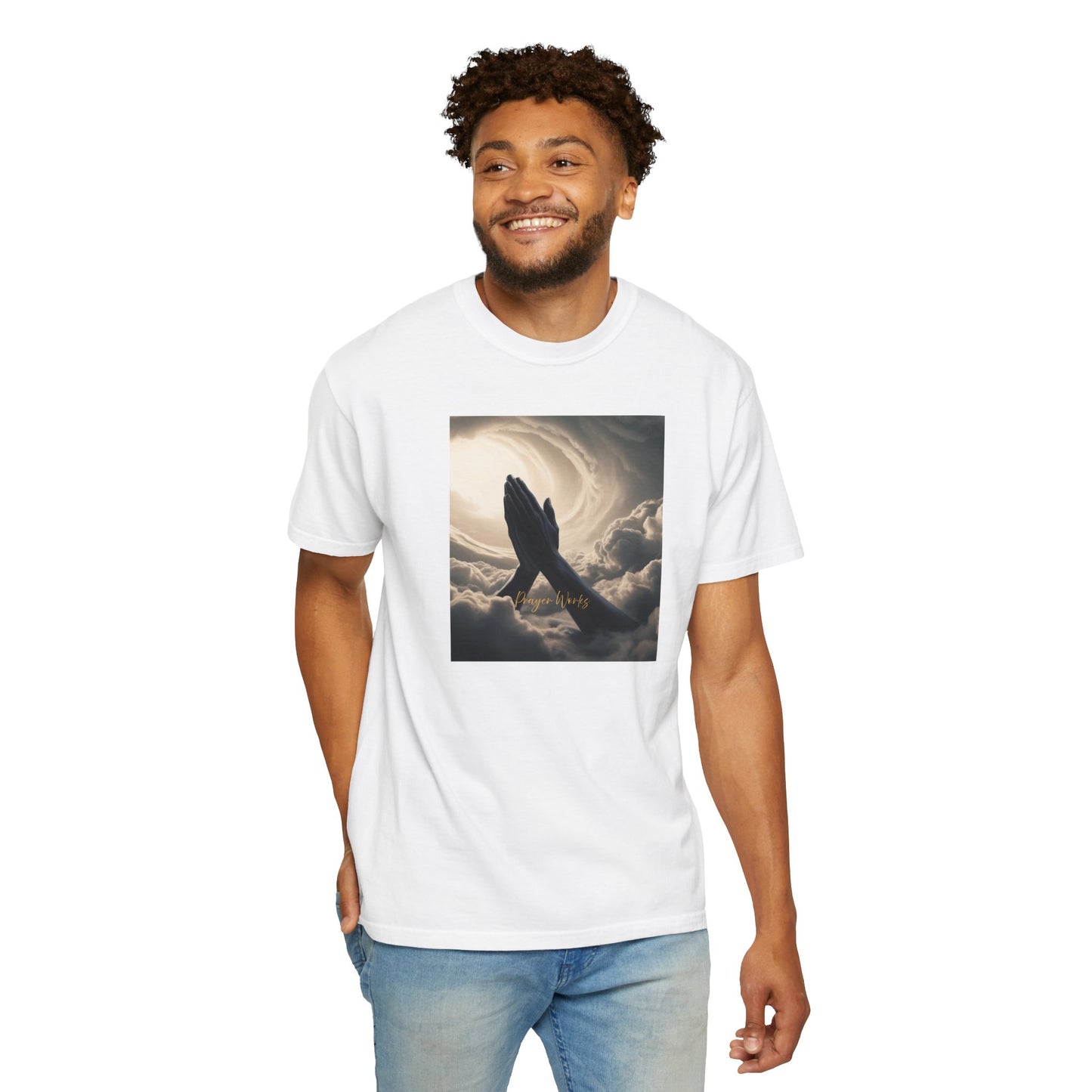 Praying Hands Unisex Garment-Dyed T-Shirt - Spiritual for Everyday Wear