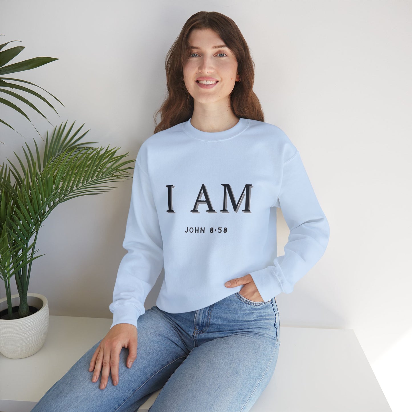 Women's Inspirational I AM Crewneck Sweatshirt -John 8:58