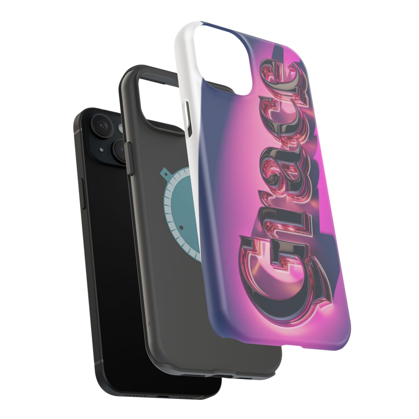 Magnetic iPhone Case - 'Grace' Design for Stylish Protection