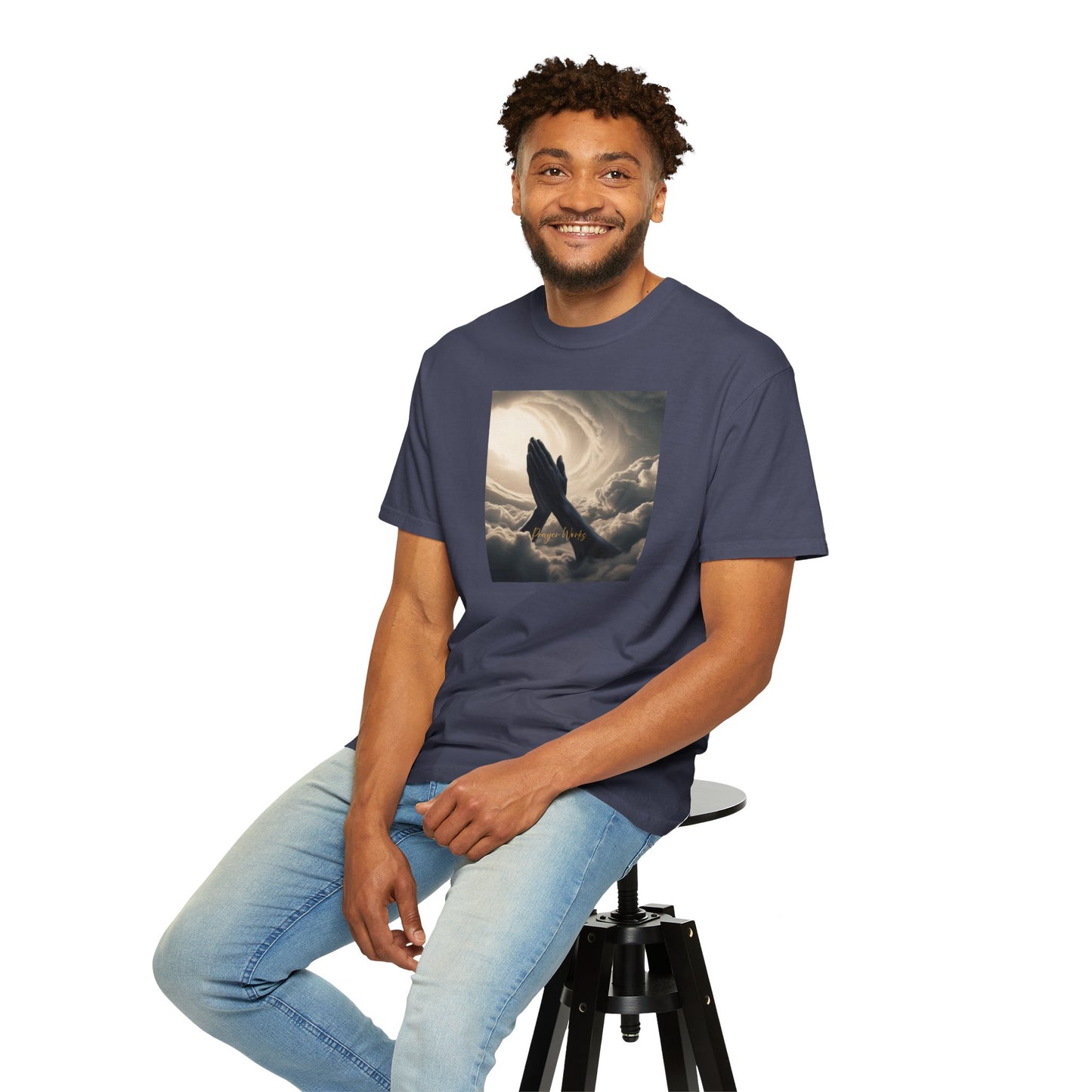 Praying Hands Unisex Garment-Dyed T-Shirt - Spiritual for Everyday Wear