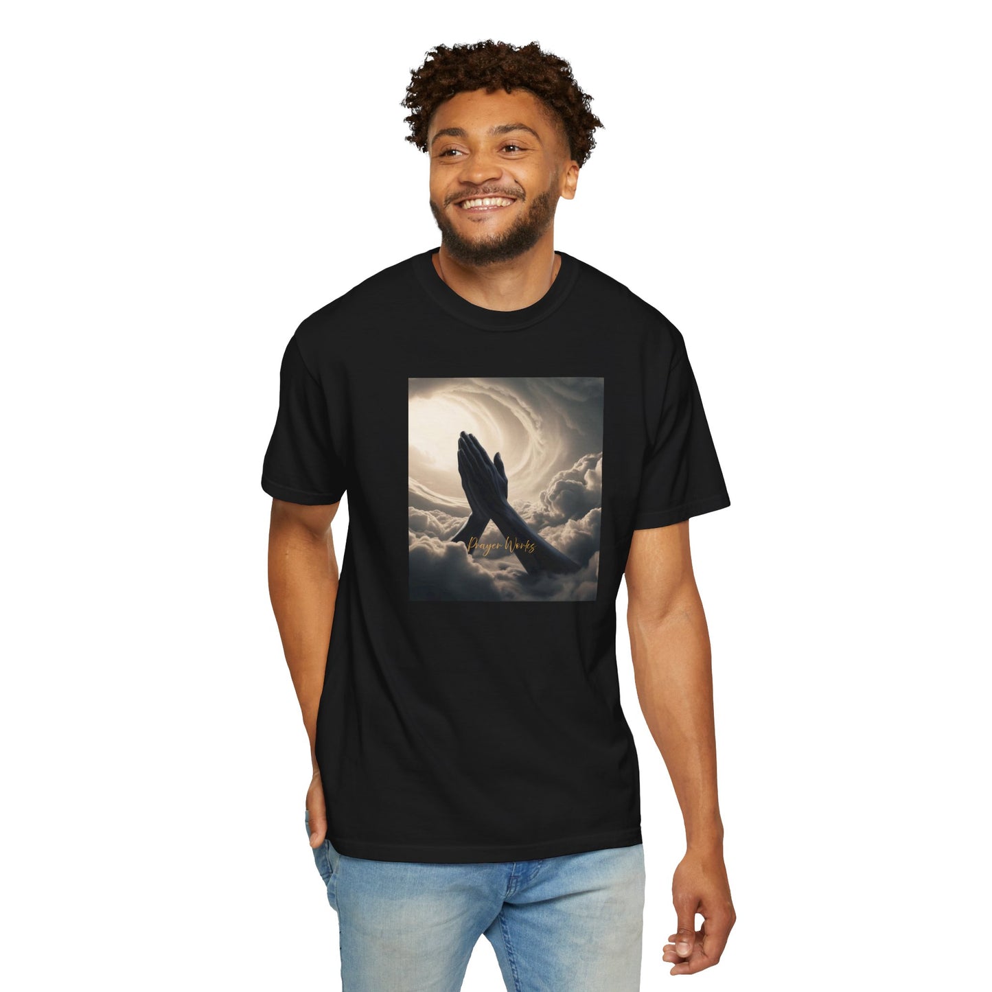 Praying Hands Unisex Garment-Dyed T-Shirt - Spiritual for Everyday Wear