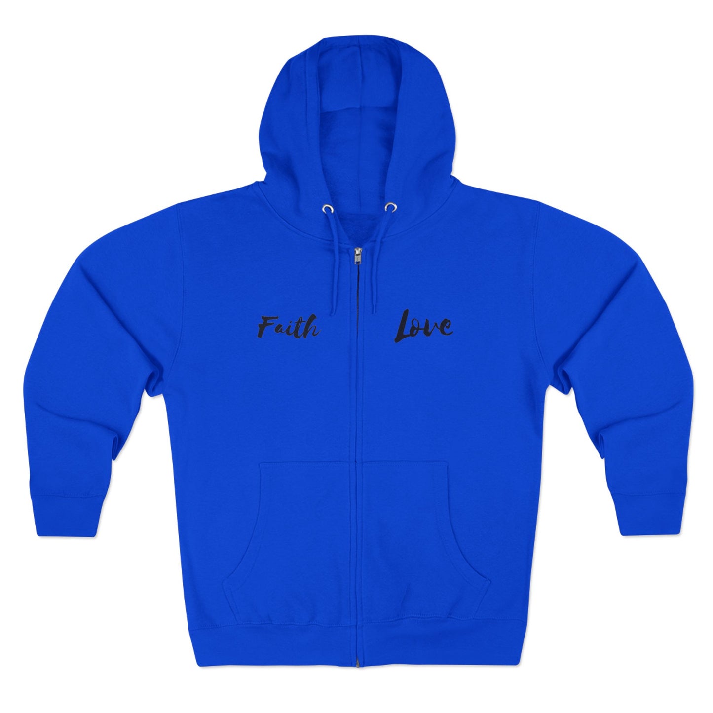 Inspirational Unisex Zip Hoodie - 'Faith Love'