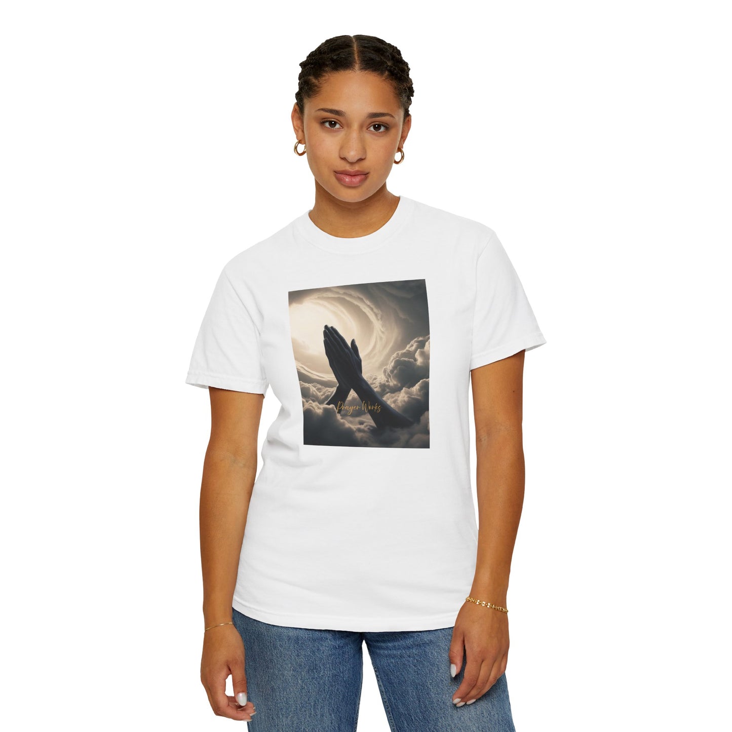 Praying Hands Unisex Garment-Dyed T-Shirt - Spiritual for Everyday Wear