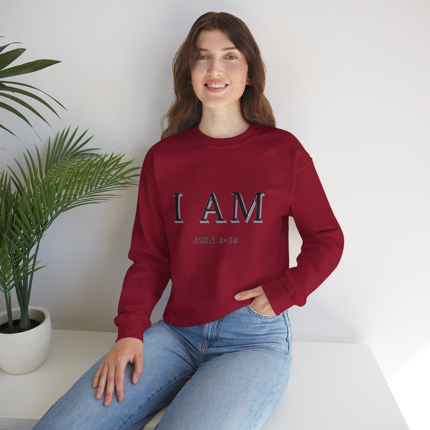 Women's Inspirational I AM Crewneck Sweatshirt -John 8:58