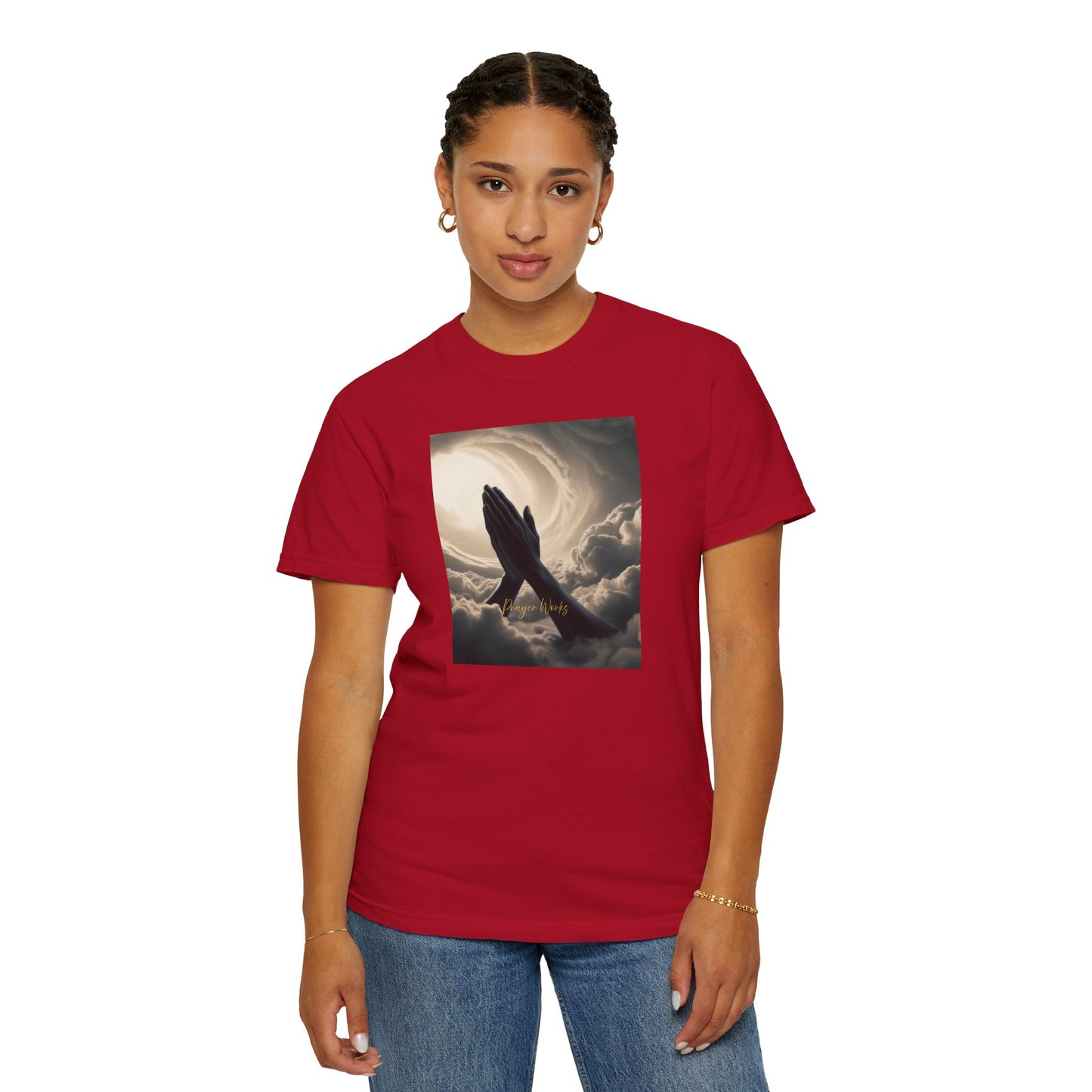 Praying Hands Unisex Garment-Dyed T-Shirt - Spiritual for Everyday Wear